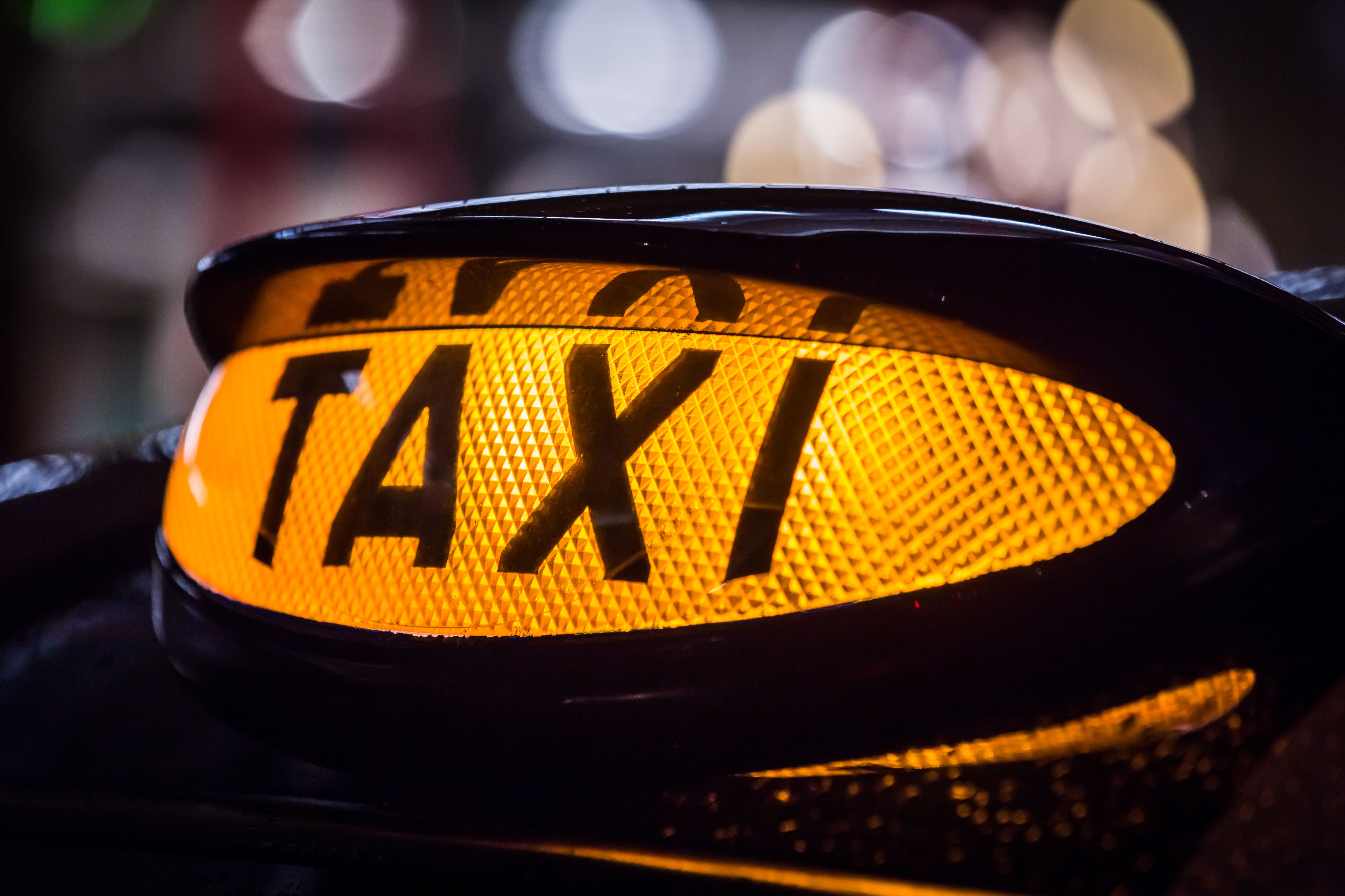 orange taxi sign