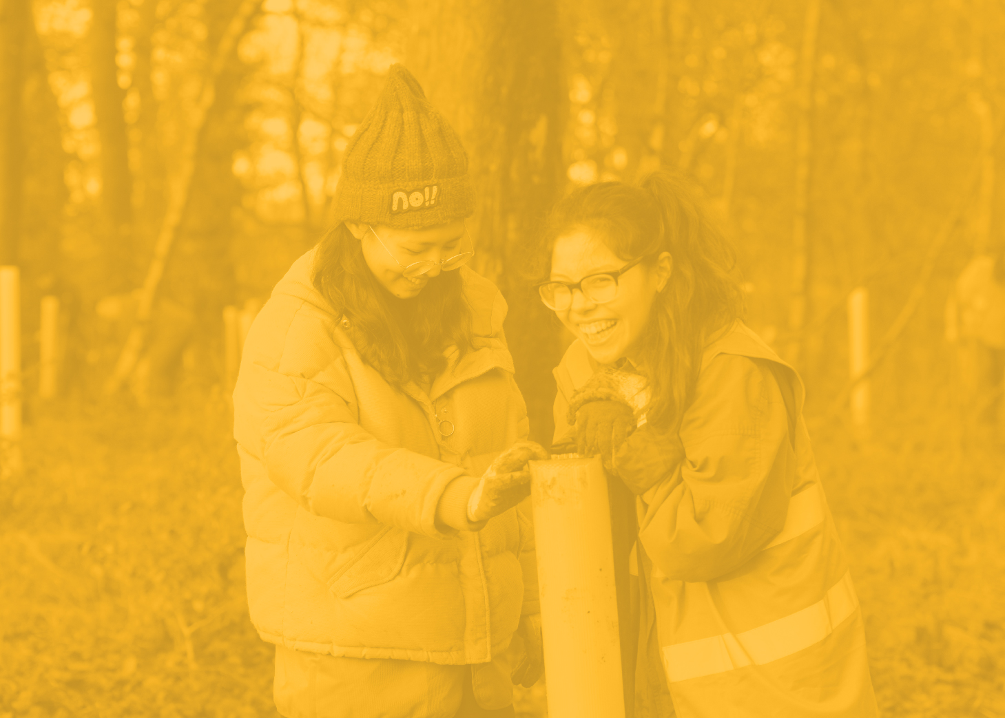 Glasgow Uni SRC Volunteering Tree Planting Students Happy