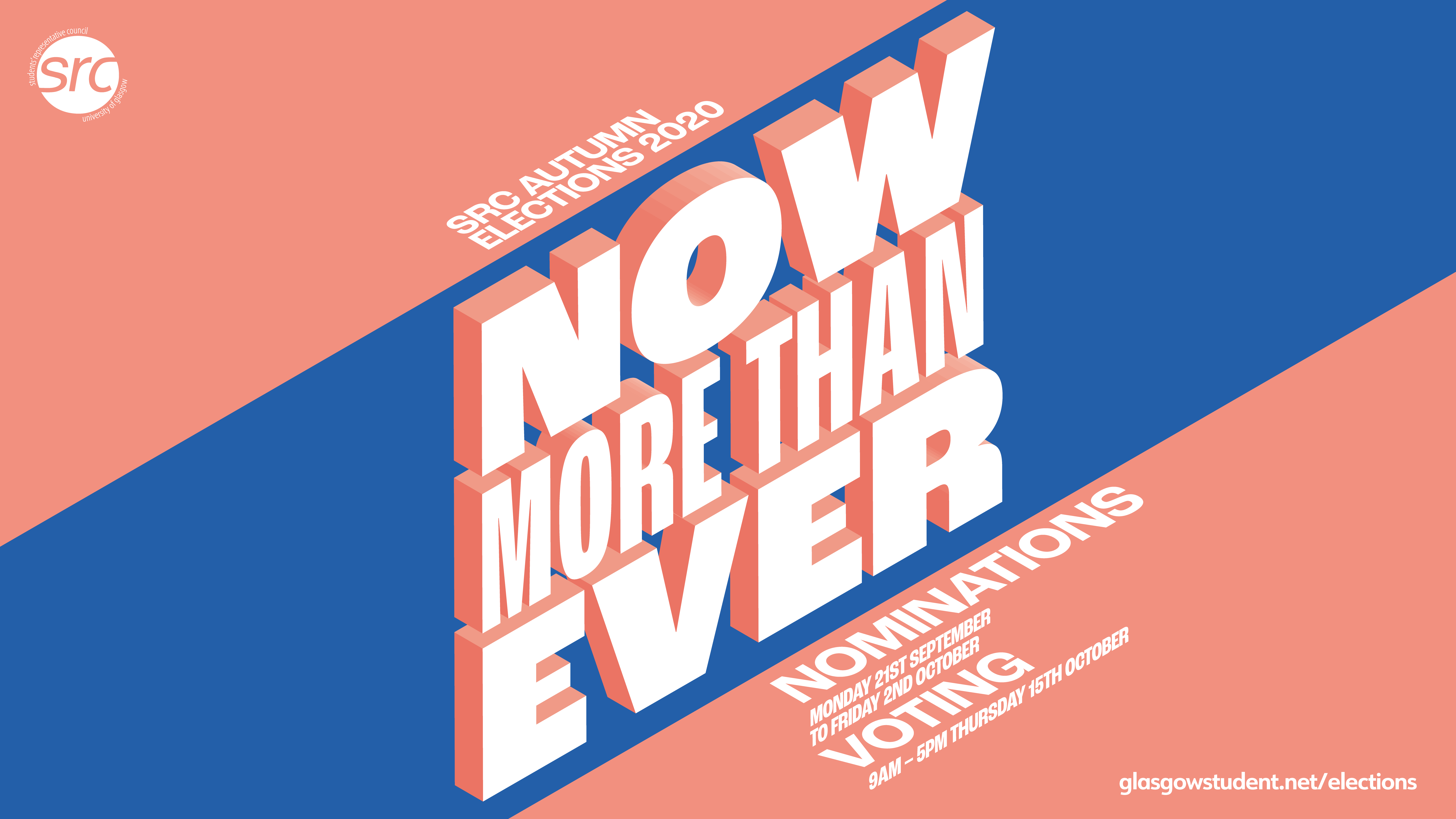 now more than ever blue and orange background